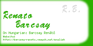 renato barcsay business card